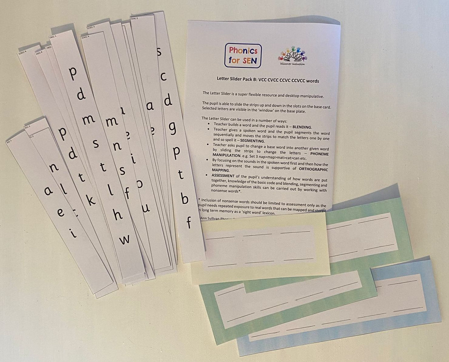 Letter Slider - Pack B