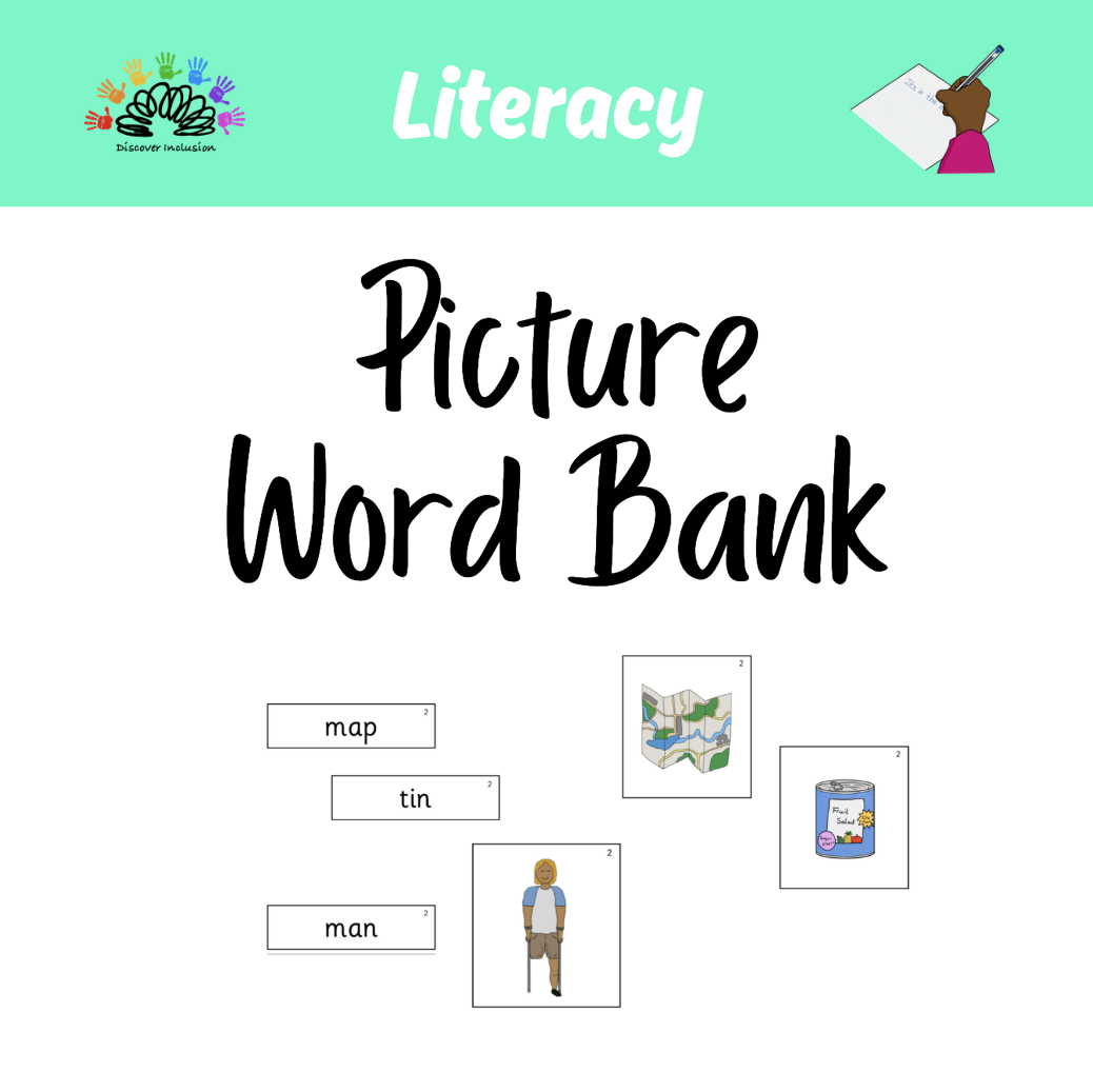 Picture Word Bank - Sets 1-7, VCC, CVCC, CCVC, CCVC+