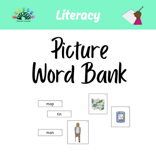 Picture Word Bank - Sets 1-7, VCC, CVCC, CCVC, CCVC+